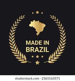 Made in Brazil logo, icon, badges and vector. Made in the Brazil