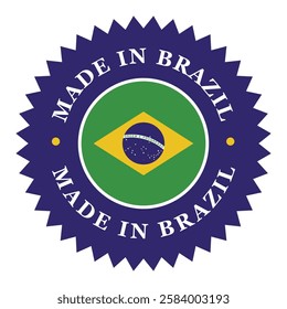 Made In Brazil
Product Badge Round Sticker Label Icon Roundel