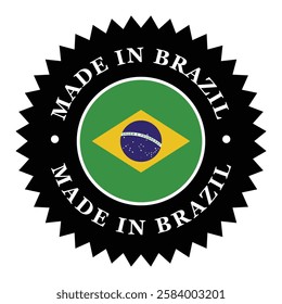 Made In Brazil
Product Badge Round Sticker Label Icon Roundel