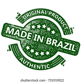 Made In Brazil Stamp