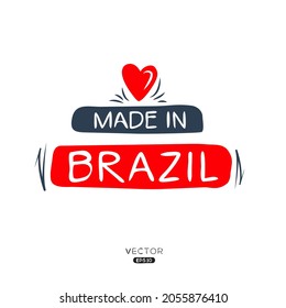 Made in Brazil, vector illustration.