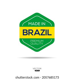 Made in Brazil, vector illustration.