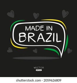 Made in Brazil, vector illustration.