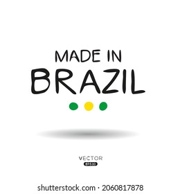 Made in Brazil, vector illustration.