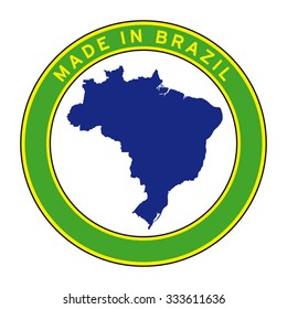 Made in Brazil vector logo sticker button