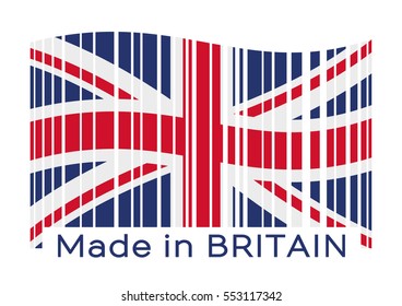 Made in Britain. Barcode.
