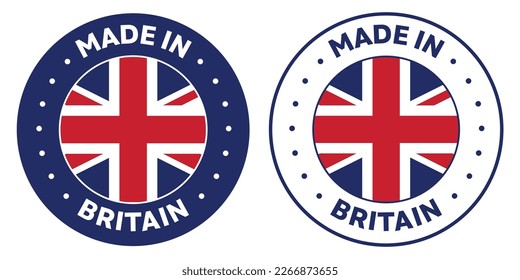 Made in Britain icon. Britain product icons suitable for commerce business. badge, seal, sticker, logo, symbol Variants. Isolated vector illustration svg