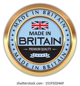 Made in Britain. Vector Golden Label. svg