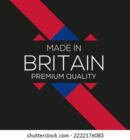 Made in Britain, vector illustration.