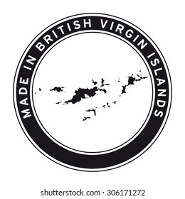 Made in British Virgin Islands vector logo sticker button