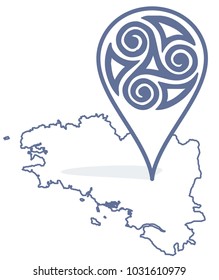Made in Brittany (Produit en Bretagne) vector logo and labels