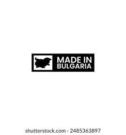 Made in Bulgaria Mit Text Made in Bulgaria Vektorillustration.