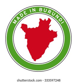 Made in Burundi vector logo sticker button