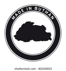 Made in Buthan vector logo sticker button