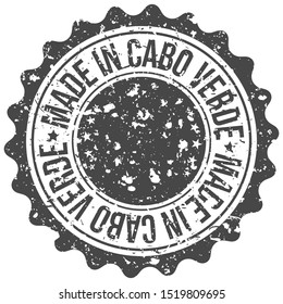 Made In Cabo Verde. Map Travel Stamp. Icon Country Design. National Export Seal.