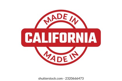 Made In California Rubber Stamp