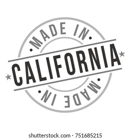 Made in California Stamp Logo Icon Symbol Design. Seal National Product Badge Vector.