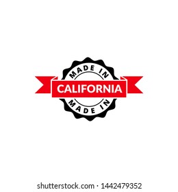 made in California stamp.rubber stamp.American state.stamp with text made in California. designed for product of California