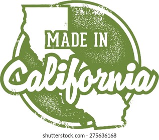 Made in California USA Stamp