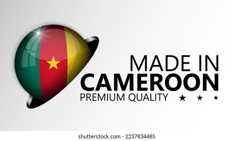 Made in Cameroon graphic and label. Element of impact for the use you want to make of it.