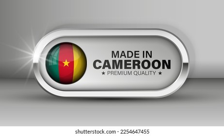 Made in Cameroon graphic and label. Element of impact for the use you want to make of it.