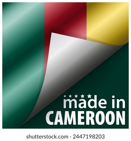 Made in Cameroon graphic and label. Element of impact for the use you want to make of it.