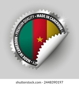 Hecho en Camerún gráfico y etiqueta. Elemento de impacto para el uso que quieres hacer de él.