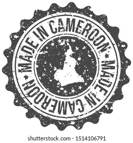 Made In Cameroon. Map Travel Stamp. Icon Country Design. National Export Seal.