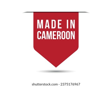 Made in Cameroon red banner design vector illustration