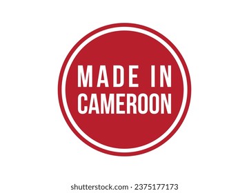 Made in Cameroon red banner design vector illustration