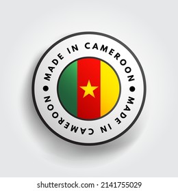 Hergestellt in Kamerun Text-Emblem-Badge, Concept-Hintergrund