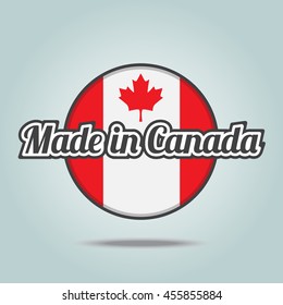 Made in Canada badge. Vector illustration stamp.