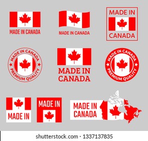 made in Canada, Canadian product emblems set