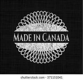 Emblema hecho en Canadá con tablero negro