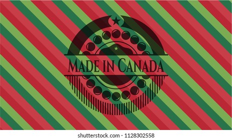 Made in Canada christmas badge.