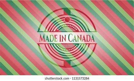 Made in Canada christmas badge background.