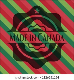 Made in Canada christmas colors emblem.