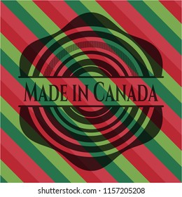 Made in Canada christmas colors emblem.