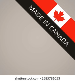 Made in Canada - corner symbol with Canadian flag