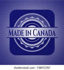 Made in Canada with denim texture