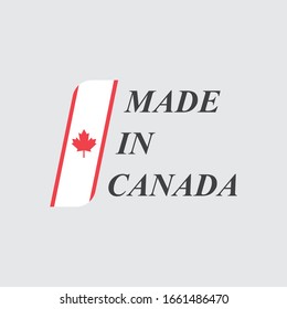 Made in Canada Flat Vector Icon