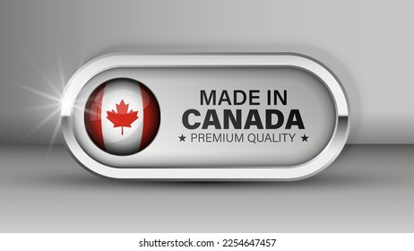 Made in Canada graphic and label. Element of impact for the use you want to make of it.