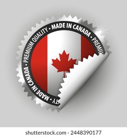 Made in Canada graphic and label. Element of impact for the use you want to make of it.