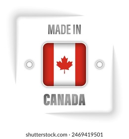Made in Canada graphic and label. Element of impact for the use you want to make of it.