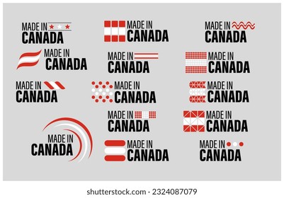 Made in Canada graphic and label set. Element of impact for the use you want to make of it.