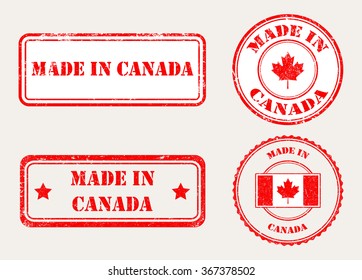 Made in Canada grunge rubber stamp.Vector illustration.