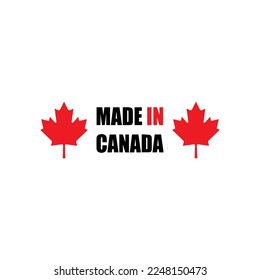 hecho en la ilustración de icono canadá