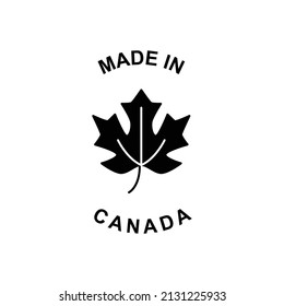 Made Canada Label Icon Black Flat Stock Vector (Royalty Free ...