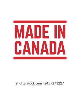 Made in canada label or logo design template