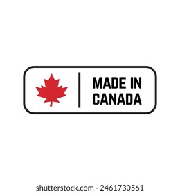 Hecho en Plantilla de diseño de etiqueta o logotipo de Canadá
